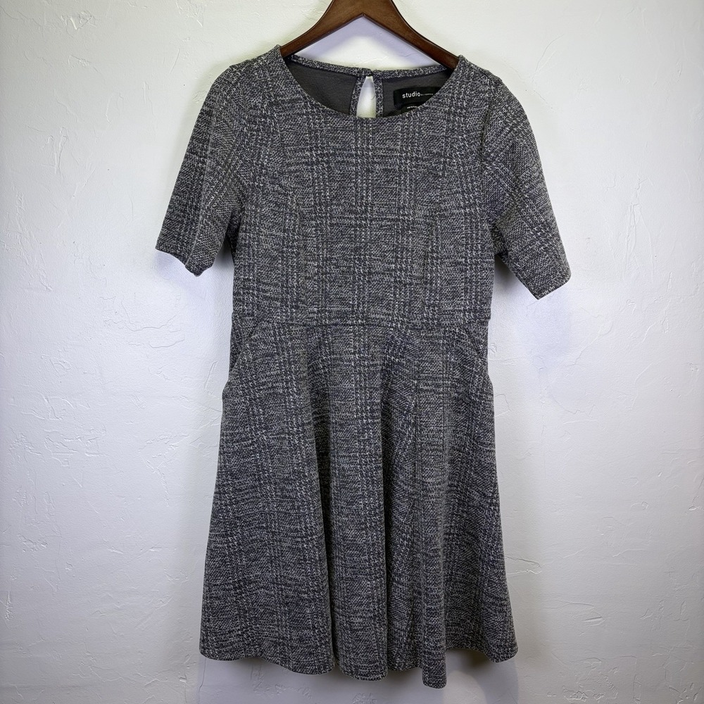 Studio by Torrid Woman's A-line Dress Size 00 10/12 Grey Double-knit Pockets